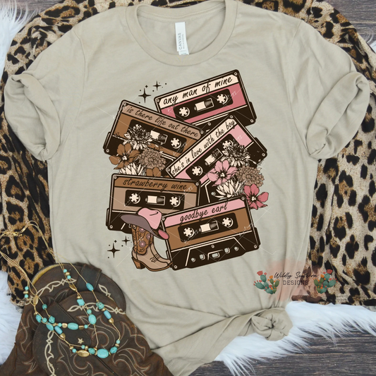 90's Country Cassette Tapes | Graphic Tee