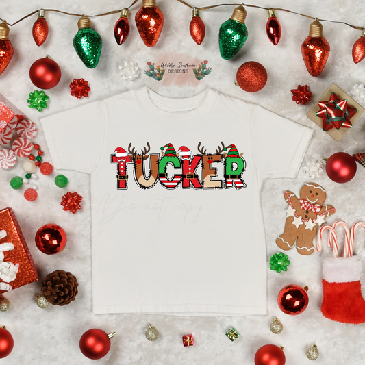 Custom Christmas Name - Youth Graphic Tee