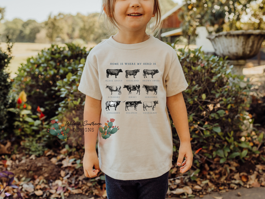 *Toddler/Youth* Home Is Where The Herd Is - Graphic Tee