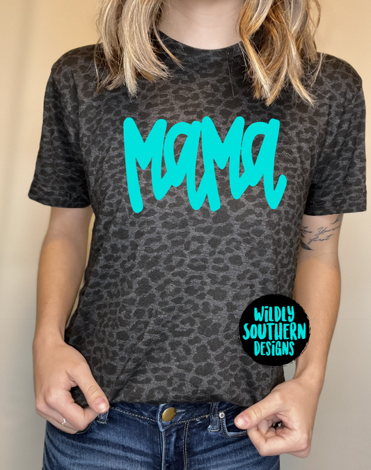 Black Leopard Mama - Graphic Tee