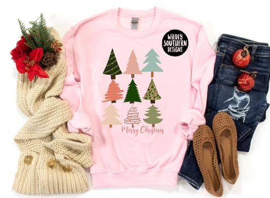 Merry Christmas Trees- Sweatshirt