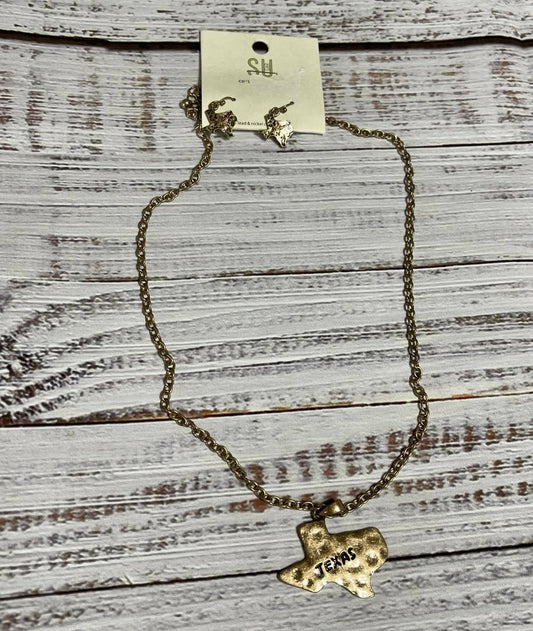 Gold Texas - Necklace and Earring Set